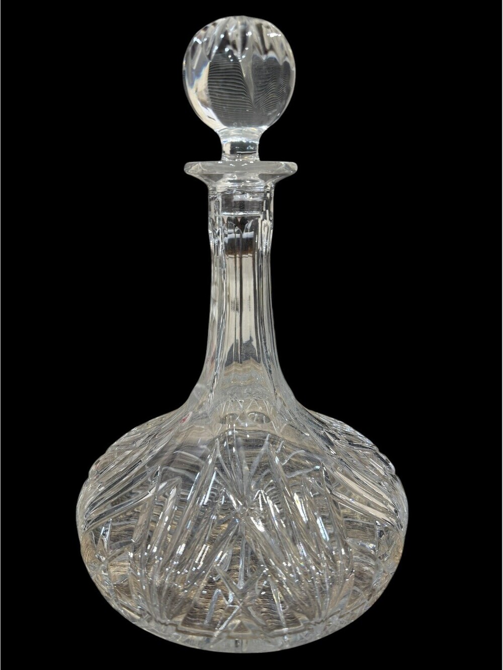 Rare Vintage Waterford Crystal Ships Decanter 11.5” T With Stopper